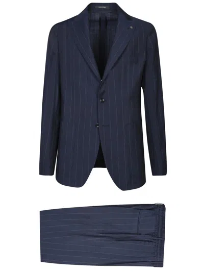 Tagliatore Single-breasted Jacket Blue Suit