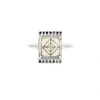 NO 13 Sami Black Diamond Rectangle Ring