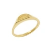 NO 13 Solid Gold Sun Signet Ring