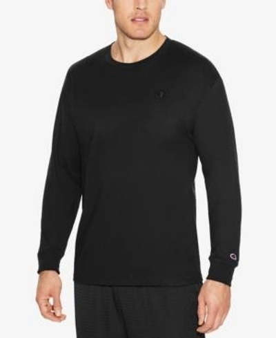 Champion Men's Long-sleeve Jersey T-shirt In Black
