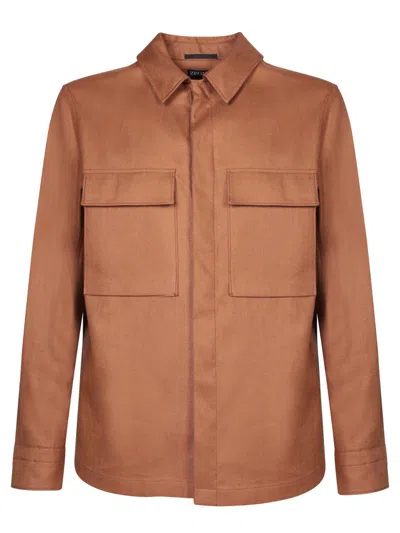 Zegna Sovracamicia In Beige