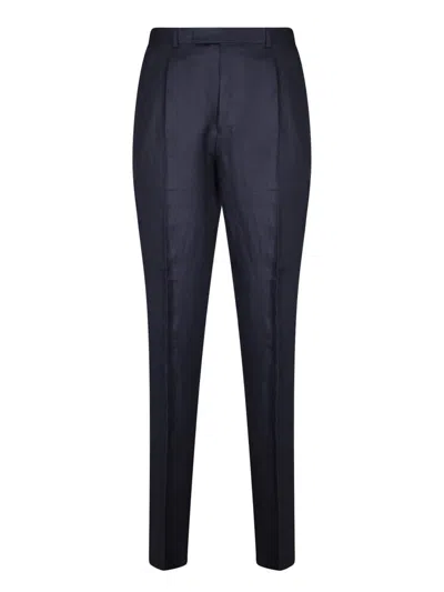 Zegna Trousers In Blue