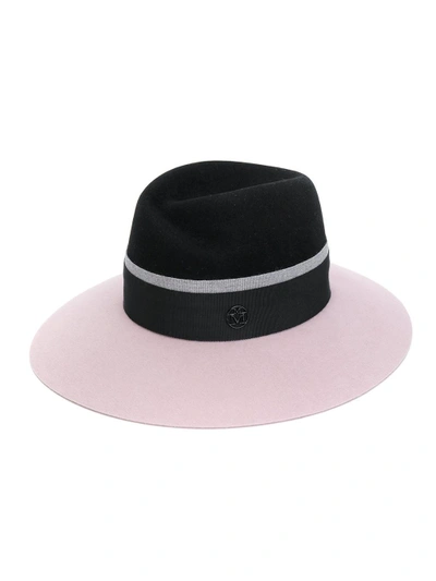 Maison Michel Black/pink Virginie Felt Hat