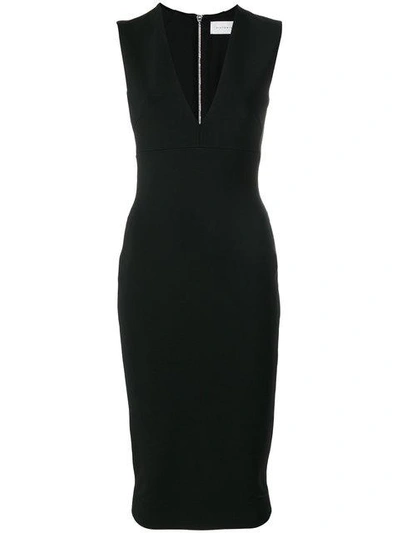 Victoria Beckham Sleeveless Stretch-crepe Dress In Black