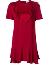 RED VALENTINO RUFFLE DETAIL DRESS,NR0VA5U00F112300402