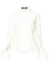 JACQUEMUS ruffle and gather blouse,DRYCLEANONLY