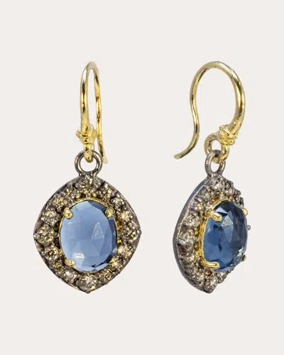 Armenta Women's London Blue Topaz Drop Earrings