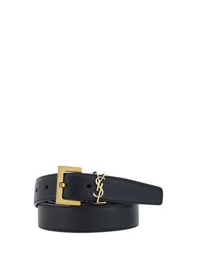 Saint Laurent Milo Belt In Nero