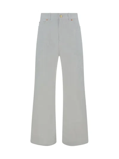 Valentino Pap Solid Pants In Bianco