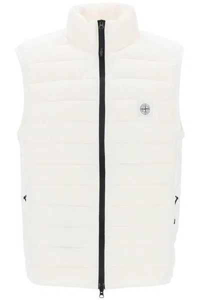 Stone Island Lightweight Puffer Vest In R-nylon Down-tc In White