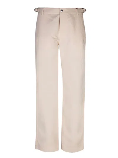 Jacquemus Linen And Cotton Trousers In Neutrals
