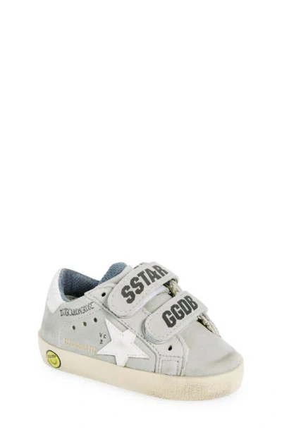 Golden Goose Kids' Leather Old School Trainers In Grey/ White