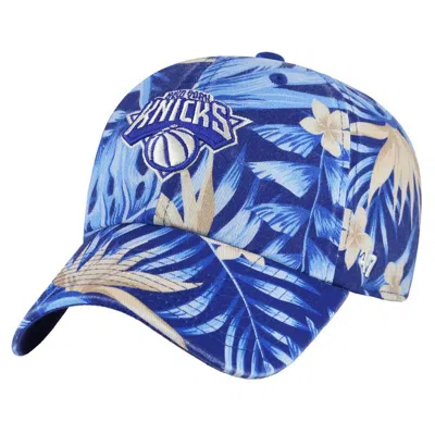47 ' Blue New York Knicks Tropicalia Floral Clean Up Adjustable Hat
