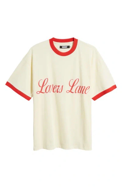 Renowned Lovers Lane Ringer T-shirt In Creme