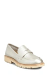 Comfortiva Lug Sole Penny Loafer In Silver
