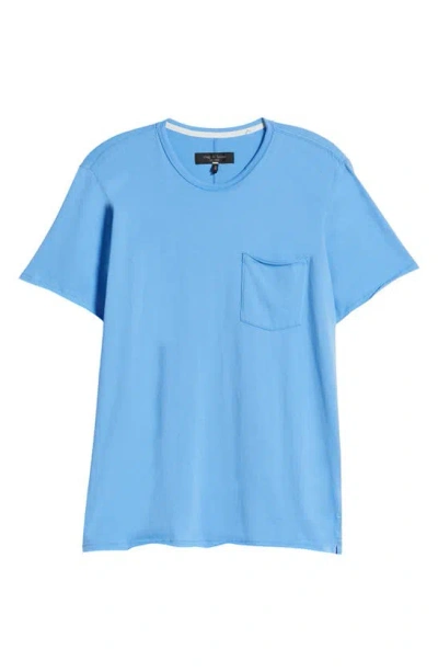 Rag & Bone Miles Organic Cotton Pocket T-shirt In Blue Skies