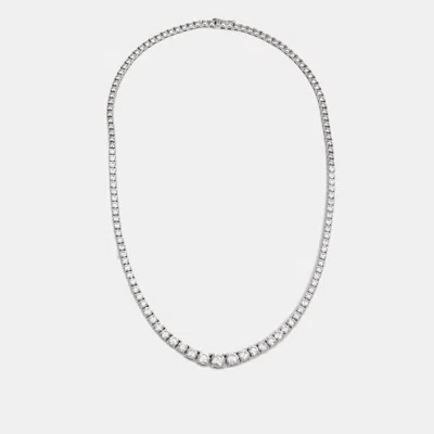 Pre-owned The Diamond Edit 18k White Gold Necklace