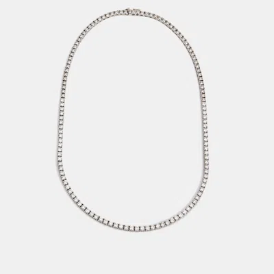 Pre-owned The Diamond Edit 18k White Gold Necklace