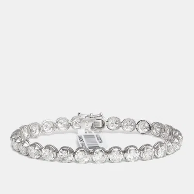 Pre-owned The Diamond Edit 18k White Gold Bracelet