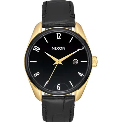 Nixon Women's Bullet Black Dial Watch In Black / Gold Tone / Yellow