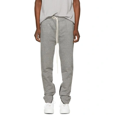Fear Of God Zip-cuff Cotton-blend Track Pants In Grey