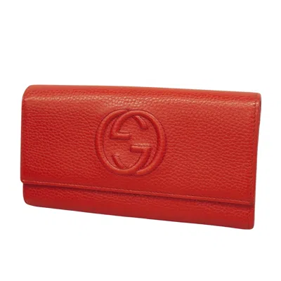 Gucci Soho Red Leather Wallet  ()