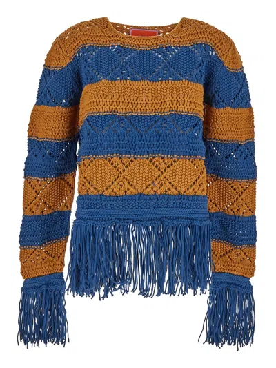 La Doublej Cotton-blend Striped Playa Sweater In Multicolor