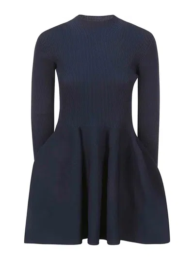 Cfcl Pottery Long Sleeve Mini Dress Clothing In Dark Blue