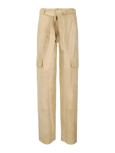 Desa 1972 Leather Trousers In Dark Yellow