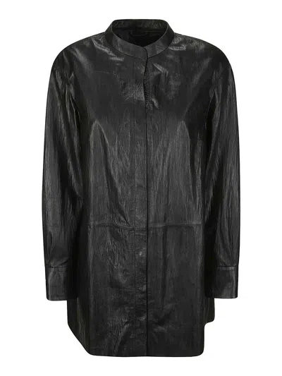Desa 1972 Leather Shirt In Black