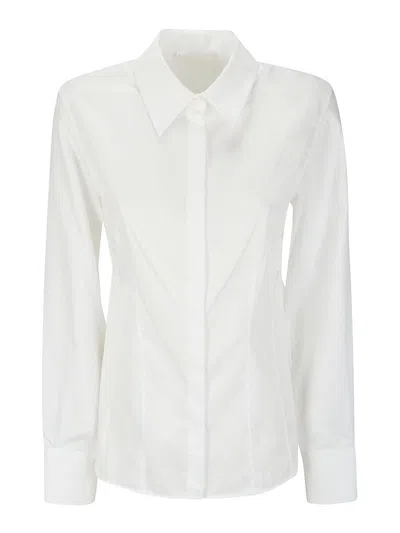 Helmut Lang Cotton Slash-detail Shirt In Beige