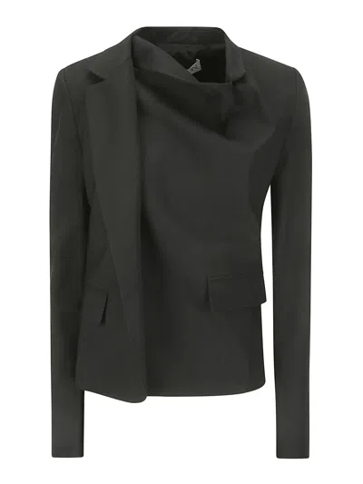 Jw Anderson Draped-detail Virgin Wool Jacket In Black