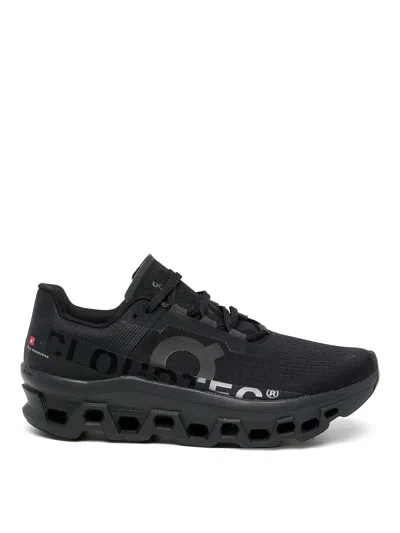 On Running Cloudmonster Running Trainers In Black