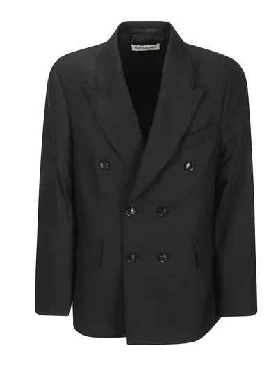 Our Legacy Sharp Double-breasted Blazer In Black