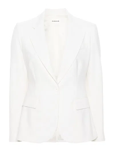 P.a.r.o.s.h Lille Single-breasted Blazer In White