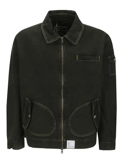 Rassvet Contrast-stitching Denim Jacket In Black
