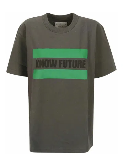 Sacai Know Future T-shirt In Grey