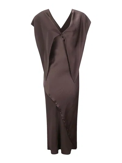 Setchu Origami Dress 3 In Brown