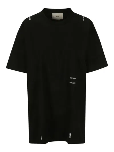 Setchu Origami T-shirt In Black