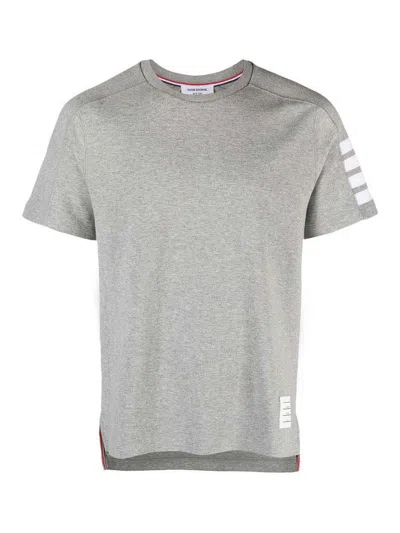 Thom Browne 4-bar Short-sleeve T-shirt In Grey