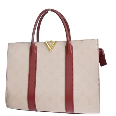 Pre-owned Louis Vuitton Very Tote Pink Calfskin Handbag ()