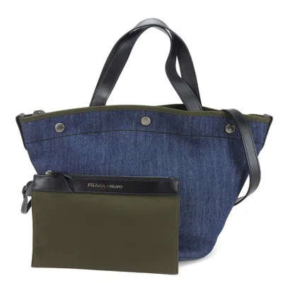 Prada Blue Denim - Jeans Tote Bag ()
