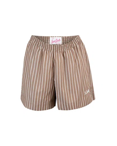Mc2 Saint Barth Pantaloncino Pull Up Riga Sabbia In 05110f | ModeSens