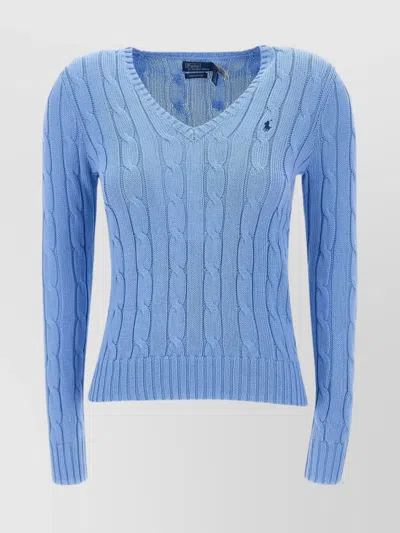 Polo Ralph Lauren Classic Pima Cotton Sweater In Blue