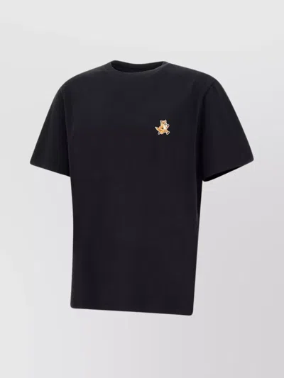 Maison Kitsuné Cotton Crew-neck T-shirt In Black
