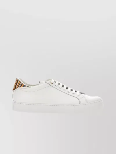 Paul Smith Beck Signature-stripe Leather Trainers In White