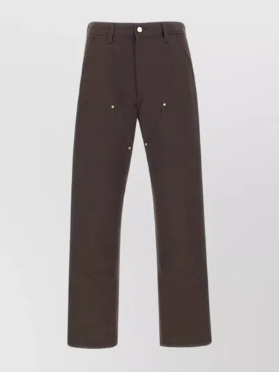 Carhartt Organic Cotton Double Knee Pants In Brown