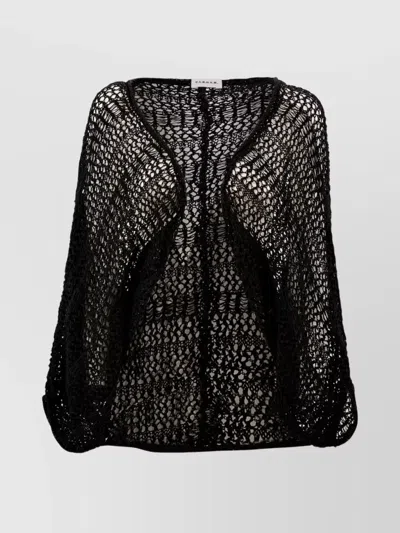 P.a.r.o.s.h Cruz Crochet-knit Cardigan In Black