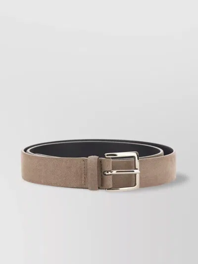 Orciani Amalfi Suede Leather Belt In Brown