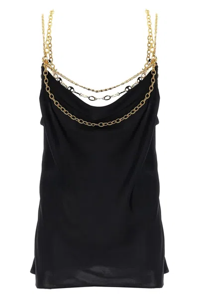 Paco Rabanne Chain Top In Black
